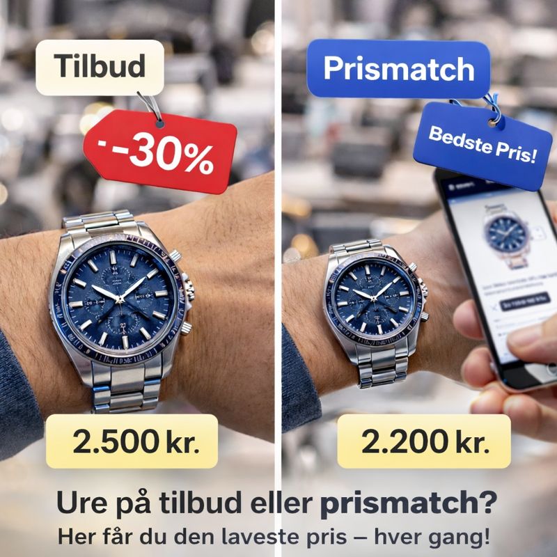 Ure på tilbud vs prismatch: hvad er smartest for dig som køber?