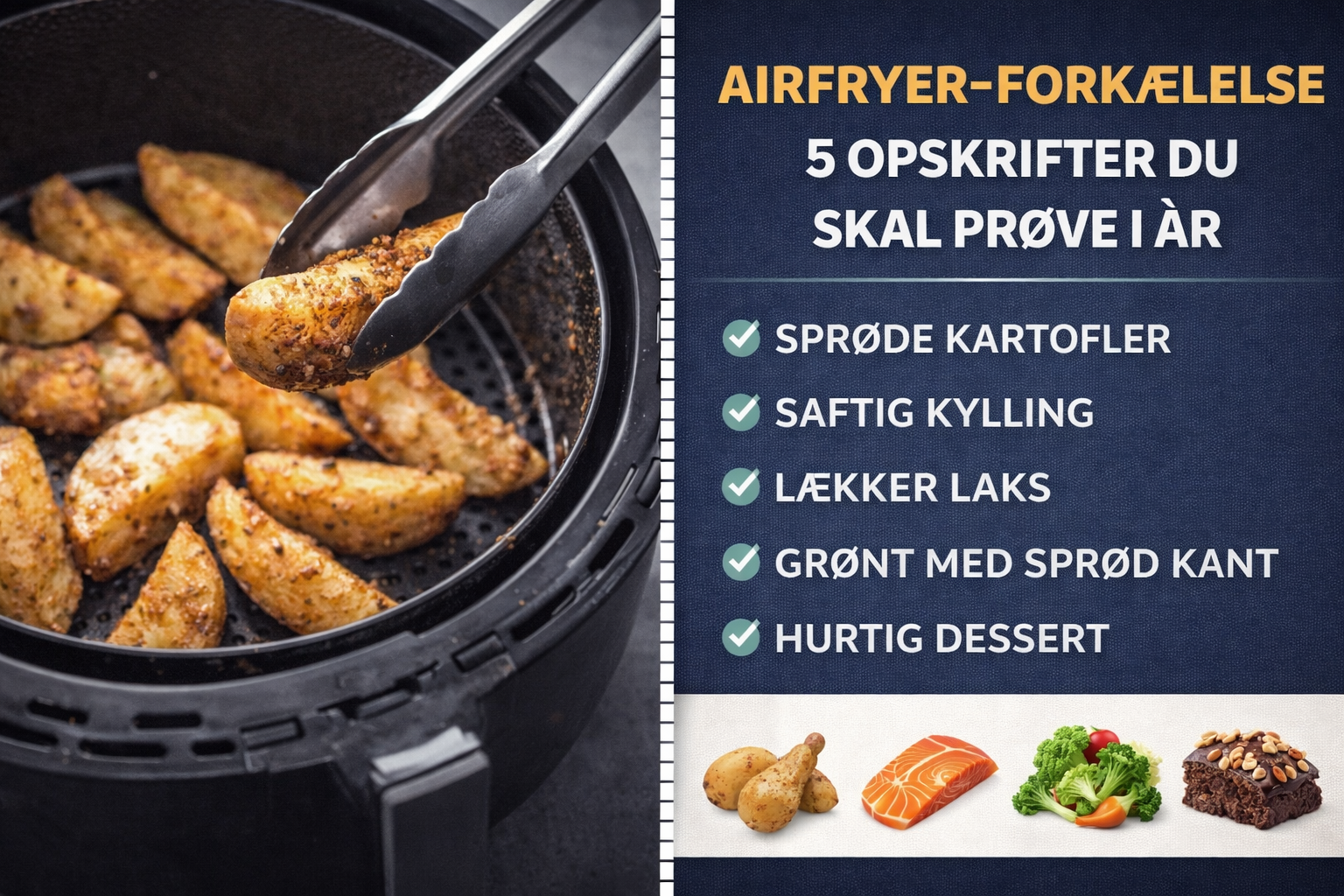 Airfryer-forkælelse: 5 opskrifter du skal prøve i år