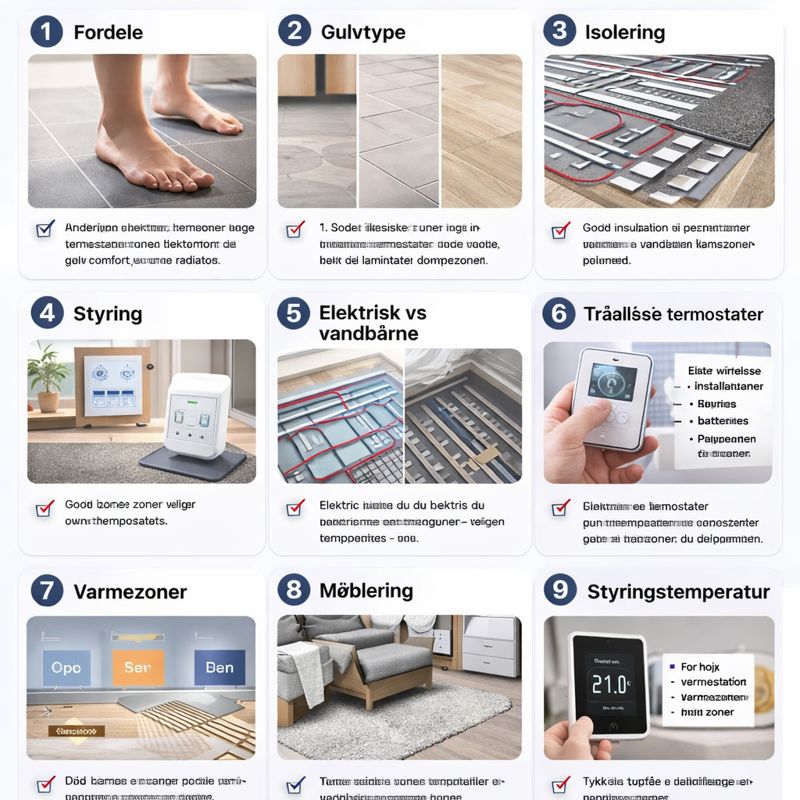 Gulvvarme i praksis: komfort, styring og de klassiske fejl folk laver