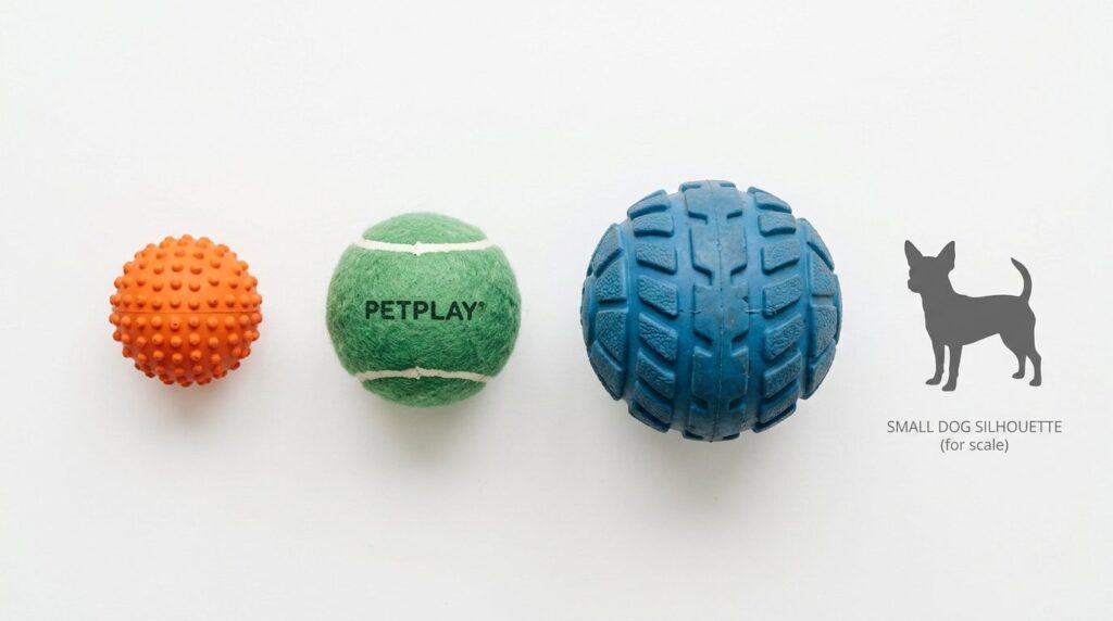 Close-up flat lay comparison of three different sized dog ba